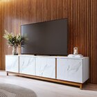 Rack Para Tv Até 82 Polegadas 4 Portas Marmorizado Ibiza Yesc