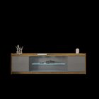 Rack Para Tv Até 82 Polegadas Prateleira De Vidro Com Fita Le