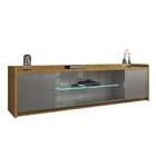 Rack Para Tv Até 82 Polegadas Prateleira De Vidro Com Fita Le