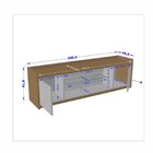 Rack Para Tv Até 82 Polegadas Prateleira De Vidro Com Fita Le