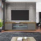 Rack Para Tv Até 82 Polegadas Prateleira De Vidro Com Fita Le