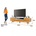 Rack Para Tv Até 85 Polegadas 3 Portas Com Pés Época Hb Móveis