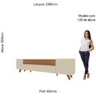 Rack Para Tv Até 85 Polegadas Com Led Com Pés Madeira Infinit