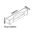 Rack Para Tv Até 85 Polegadas Com Led Com Pés Madeira Infinit