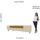 Rack Para Tv Até 85 Polegadas Com Led Com Pés Madeira Infinit