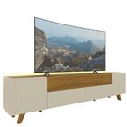 Rack Para Tv Até 85 Polegadas Com Led Com Pés Madeira Infinit