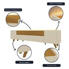 Rack Para Tv Até 85 Polegadas Com Led Com Pés Madeira Infinit