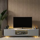 Rack Para Tv Até 85 Polegadas Com Led Com Pés Vidro 230cm Spl