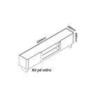 Rack Para Tv Até 85 Polegadas Com Led Com Pés Vidro 230cm Spl