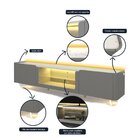 Rack Para Tv Até 85 Polegadas Com Led Com Pés Vidro 230cm Spl