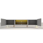 Rack Para Tv Até 85 Polegadas Com Led Com Pés Vidro 230cm Spl