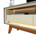 Rack Para Tv Até 85 Polegadas Com Led E Pés Madeira Maciça 21