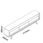 Rack Para Tv Até 85 Polegadas Com Led E Pés Madeira Maciça 21