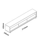Rack Para Tv Até 85 Polegadas Com Led E Rodízios 211,4cm 100%