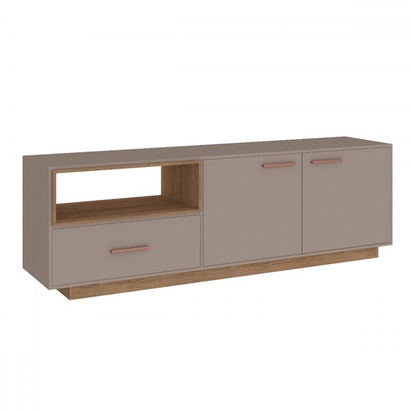 Rack Para Tv Até 85 Polegadas Everest 2 Portas 1 Gaveta Fendi/mel