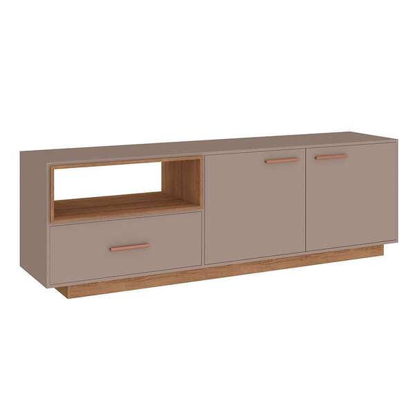 Rack Para Tv Até 85 Polegadas Everest 2 Portas 1 Gaveta Fendi/mel