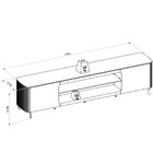 Rack Para Tv Até 85 Polegadas Santorini 2 Portas Com Vidro E