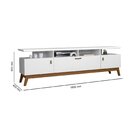 Rack Para Tv Até 89 Polegadas 180cm 3 Portas Absolut Branco