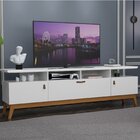 Rack Para Tv Até 89 Polegadas 180cm 3 Portas Absolut Branco