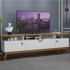 Rack Para Tv Até 89 Polegadas 218cm 3 Portas Absolut Off Whit