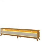 Rack Para Tv Até 90 Polegadas Com Led E Pés Em Madeira Maciça