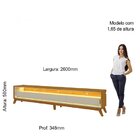 Rack Para Tv Até 90 Polegadas Com Led E Pés Madeira Maciça 26