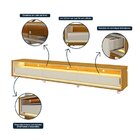 Rack Para Tv Até 90 Polegadas Com Led E Rodízios 260cm 100% M