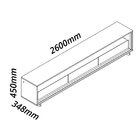 Rack Para Tv Até 90 Polegadas Com Led E Rodízios 260cm 100% M