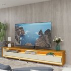 Rack Para Tv Até 90 Polegadas Com Led E Rodízios 260cm 100% M