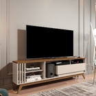 Rack Para Tv Australia Porta Basculante Off White Freijo