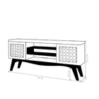 Rack Para Tv Bancada Rain Off White Canela