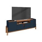 Rack Para Tv Belly Azul Cobalto Cedro