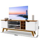 Rack Para Tv Branco Acetinado Cumaru Prism Patrimar