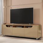 Rack Para Tv Brugge Com Rodízios Champagne Cedro