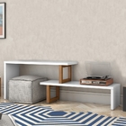 Rack Para Tv Charles Branco Amêndoa