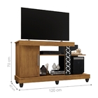 Rack Para Tv Cherry Freijó Preto Compacto