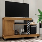 Rack Para Tv Cherry Freijó Preto Compacto