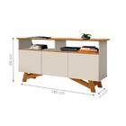 Rack Para Tv Com 3 Portas Dortmund Off White Nature