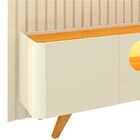 Rack Para Tv Com Led Nobre 210 Pés Madeira Off White Naturale