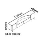 Rack Para Tv Com Led Pés Madeira Infinity 230 Off White Terra