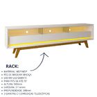 Rack Para Tv Com Led Requinte 212 Branco - Gelius