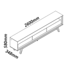 Rack Para Tv Com Led Requinte 260 Naturale Off White - Gelius