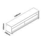 Rack Para Tv Com Led Rodízios Requinte 128 Naturale Off White