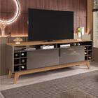 Rack Para Tv Com Mini Adega Italian 1.6 Pérola/noce