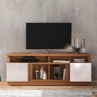 Rack Para Tv Com Nichos Ingram Natura Off White