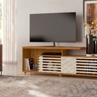 Rack Para Tv Com Nichos Luana Naturale Off White
