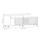 Rack Para Tv Com Nichos Luana Titânio Carvalho