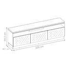 Rack Para Tv Com Nichos Prentice Noce Preto