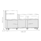 Rack Para Tv Com Nichos Ying Naturale Off White