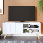 Rack Para Tv Com Portas Abby Branco